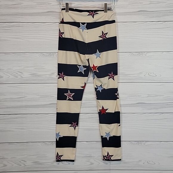 LulaRoe Americana striped leggings with stars Women's Size S - Picture 5 of 10